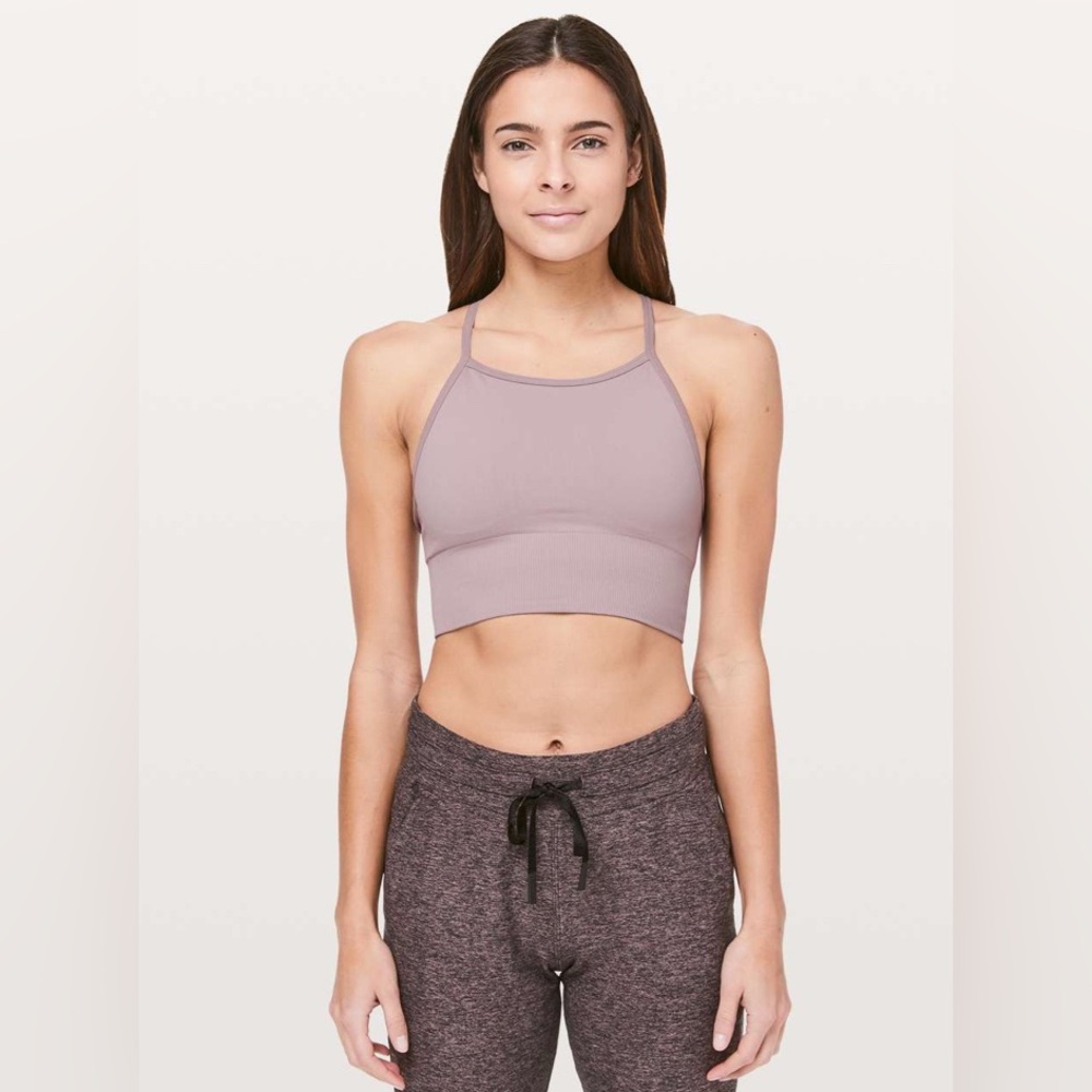 Lululemon Ebb to Street Dusty Rose Longline Athletic Sports Bra (6)